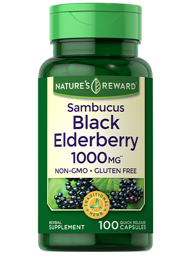 Sambucus Black Elderberry 1000 mg**